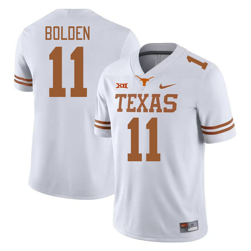 Men #11 Silas Bolden Texas Longhorns College Football Jerseys Stitched-White